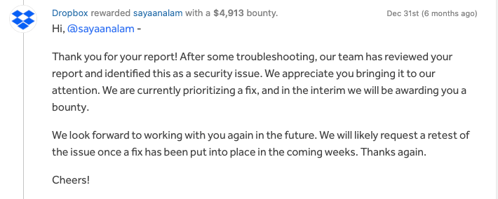 Mail Server Misconfiguration leads to sending a fax from anyone’s account on HelloFax (Dropbox BBP)…